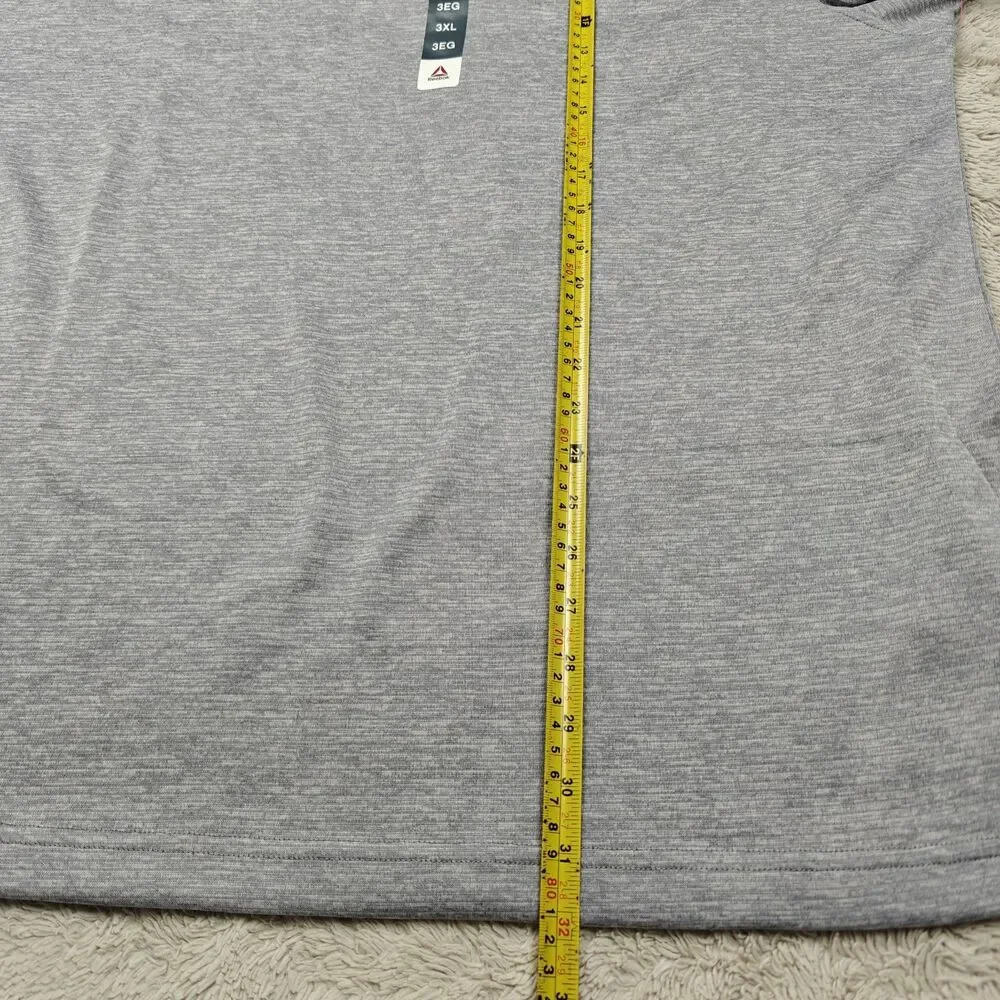 Reebok Performance Polo Shirt Men's 3XL Golf Tennis Classic Fit Gray NWT